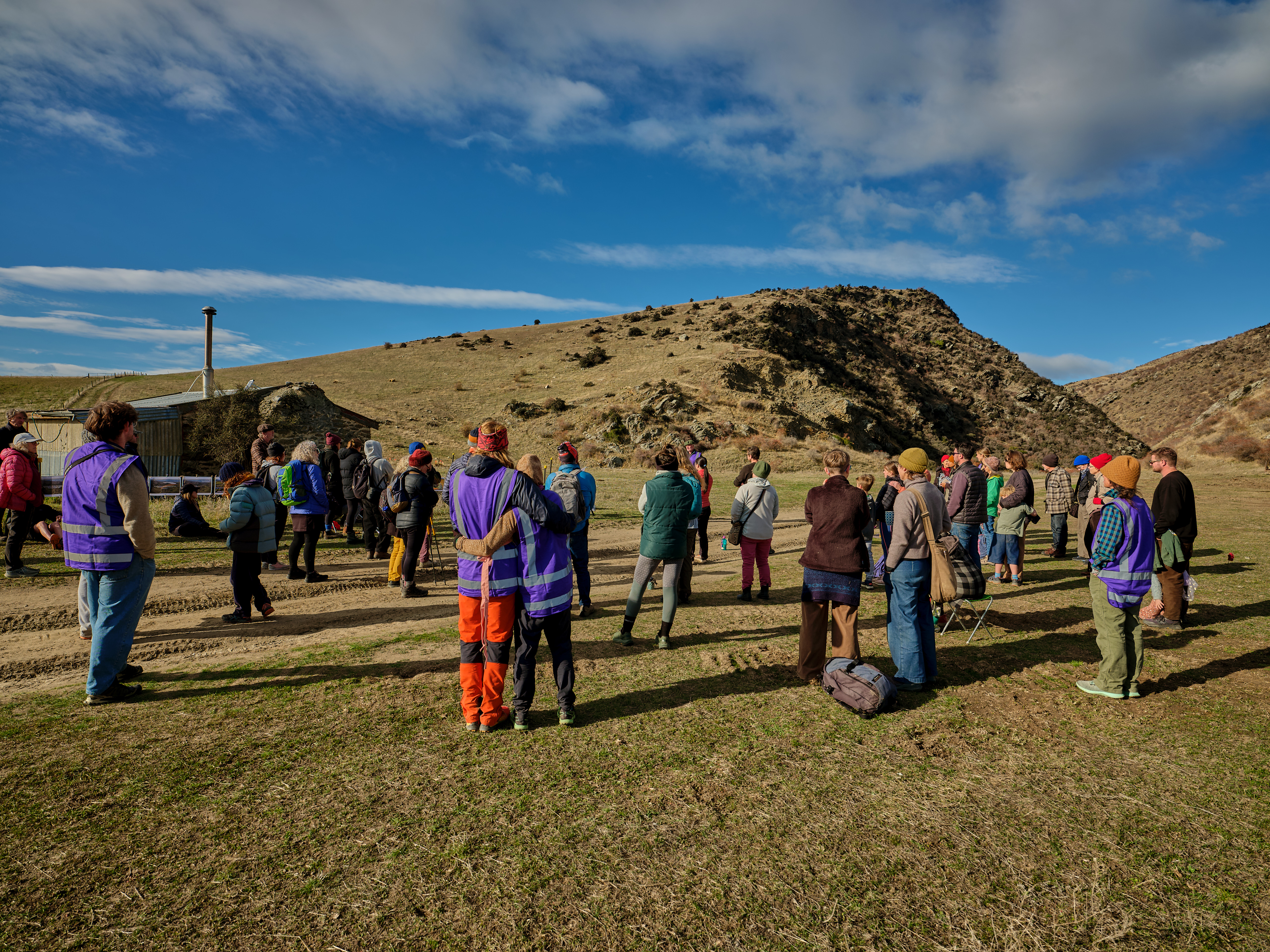 Community members gathered at Shepherd’s Creek for the Fool’s Gold Road walk